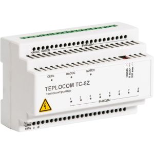 Теплоконтроллер Teplocom TC-8Z для систем отопл. с 8 зонами, котлом и насосом