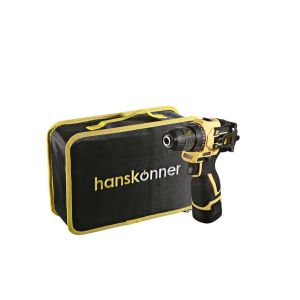 HCD1645BLC Дрель аккумуляторная б/щ Hanskonner, 14,4В, 45Нм, 2х2.0Ач, патрон 10мм, сумка-кейс