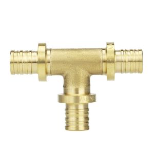 Тройник VARMEGA Slide-fit равносторонний, 32мм, аксиальный, латунь, VM50414