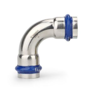 Угольник VARMEGA 90гр. двухраструбный Inox Press 42x42