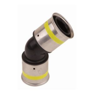 Угольник HENCO 45гр, ПВДФ пресс (газ), 40x40