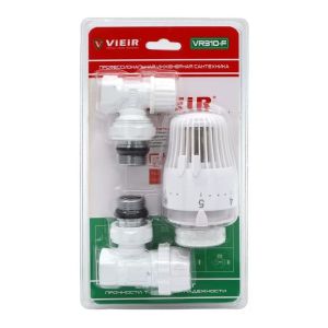 Комплект терморегулирующий VIEIR 1/2quot; угловой VR310-F белый