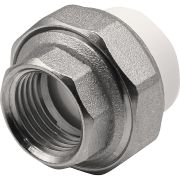 Муфта THERMOLIGHT комбинированная разъемная PP-R ВР 20х1/2quot; белый (10/300)