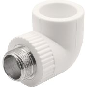 Угольник THERMOLIGHT комбинированный PP-R НР 32х3/4quot; белый (10/80)