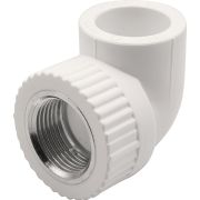 Угольник THERMOLIGHT комбинированный PP-R ВР 25х3/4quot; белый (20/120)