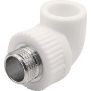 Угольник THERMOLIGHT комбинированный PP-R НР 20х1/2quot; белый (20/120)