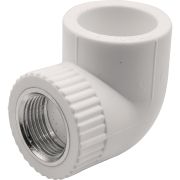 Угольник THERMOLIGHT комбинированный PP-R ВР 32х3/4quot; белый (15/90)