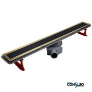 Лоток душевой PESTAN Confluo Premium Line 450 Black Glass Gold