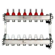 Коллектор Wester нерж. 1quot;-3/4 в сборе с расходомерами на 7 выходов, MUFS7134