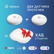 Комплект два датчика протечки и хаб Старт HOMMYN W2HOMKIT01