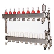 Коллектор Royal Thermo нерж. в сборе с расходомерами 1quot; ВР-3/4quot; НР с автомат. воздухоотвод-ми 8 вых.