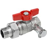 Кран шаровой Giacomini с отводом и сливом 3/4quot;F x 3/4quot;M, R259SX005