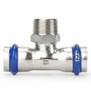 Тройник VARMEGA раструбный Inox Press НР 15x1/2quot;x15
