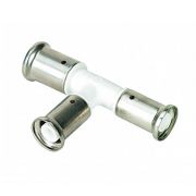 Тройник переходный HENCO уменьшенный с двух сторон, ПВДФ пресс, 26x16x20 белый