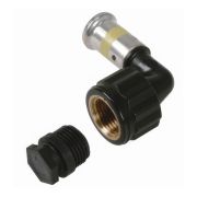 Угольник HENCO 90гр ВР c черной заглушкой BP04 1/2quot;, ПВДФ пресс (газ), 16x1/2quot;