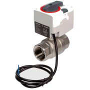 Кран шаровой латунный РИДАН AMZ 112 DN40 PN25 Kvs156 двухпозиционный, с электроприводом