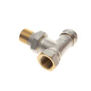 Клапан запорный никелированный РИДАН LV DN15 PN10 угловой