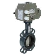 Затвор дисковый Ридан PN16 DN125 диск чугун с электроприводом 220В