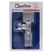 Кран шар. CTM д/сантех. прибор. угл. 1/2quot;х1/2quot; ш/ш с отражат. бабочка, хром. CAME1212