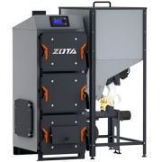 Котел пеллетный ZOTA Focus 22 кВт с авт. подачей топлива (котёл + бункер c мех.под.)