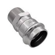 Соединитель ViEiR прямой нерж. сталь с нар.р. 35×11/4quot; VER-PRO (30/3шт)