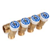 Коллектор сантехнический Giacomini с вентилями 1quot; x 16 /4, R585CY044