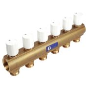 Коллектор Giacomini с термостатическими клапанами 1quot; x 3/4quot;E /9, R553VY049