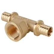 Тройник-переходник Gappo с врутренней резьбой латунный 16-Rp 1/2