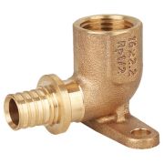 Угольник Gappo настенный с внутренней резьбой бронзовый 20-Rp 1/2