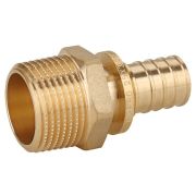 Переходник Gappo с наружной резьбой латунный 16-R 1/2