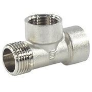 Тройник SantechSystems лат Ду15 м/м/р никель