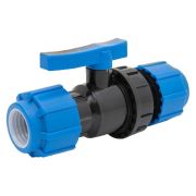 Кран шаровой ТПК-АКВА компрессионный разъемный d 25, 555220025