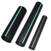 Труба ПНД ПЭ100 25х2,0 SDR13,6 питьевая черная с синей полосой, (200)