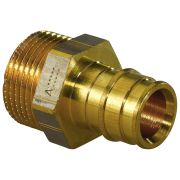 Штуцер USYSTEMS с наружной резьбой латунный для труб PE-Xa 40-R1 1/4НР, тип 2