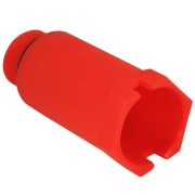 Заглушка-пробка Рустеплопол 1/2 длинная, красная (100)