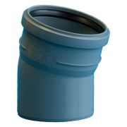 Отвод канализационный ПП 110*15гр.С мм с раструбом серый ( уп.70 шт)