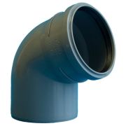 Отвод канализационный ПП 50*67гр.С мм с раструбом серый ( уп.35 шт)