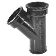 Тройник чуг канал б/н Ду100х100х45гр косой ГОСТ 6942-98
