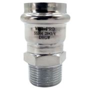 Соединитель ViEiR прямой нерж. сталь с нар.р. 28×3/4