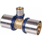 Тройник пресс для металлопластиковых труб Usystems MLC Plus равнопроходной латунный 26-26-26