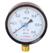 Манометр ЮМАС МП100 радиальный Дк100мм 0-1,0 МПа кл.1,5 G1/2