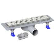 Трап линейный 600мм пластиковый, выпуск 50мм,реш. и окант. из нерж.стали VALFEX (VF.052.050K.600.03)