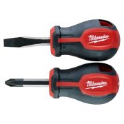 Набор отверток Milwaukee магнитных коротких с трехгранной рукояткой (упак_2шт) SL 4.5/PZ2