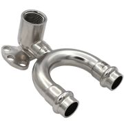 Водорозетка VIEIR проходная из нерж. стали 15×1/2