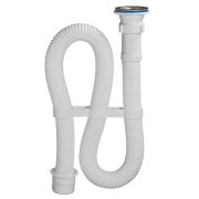 Сифон ОРИО гофрированный 1 1/2 * 40/50 белый дл. 1000мм АС-3011 (1/28)