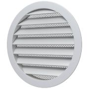 Решетка вентиляционная круглая D150 алюминиевая с фланцем D125, 12,5РКМ