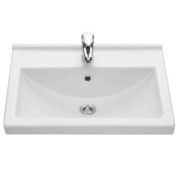 Умывальник Santeri Визит подвесной 55 1 отверстие под смеситель по центру с переливом белый