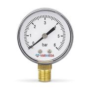 Манометр VARMEGA радиальный 50 мм, 6 бар, 1/4