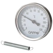 Термометр Gappo биметаллический накладной с пружиной 1«-2» x 0-120C