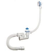 Сифон ОРИО для ванны 1 1/2 * 40 регул.,с пл.реш. D-70мм, с пер.и гибк.труб. 40-40/50 А-60089 (1/28)